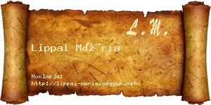 Lippai Mária névjegykártya
