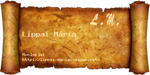 Lippai Mária névjegykártya